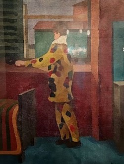 1956 - Arlecchino malato  - Olio su tela 40x60
