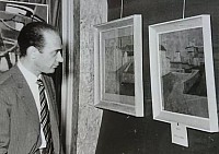 Giugno 1954 Adon Brachi davanti al suo quadro