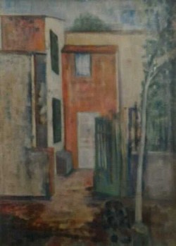 195? - La casa di Casale - Olio su tela (?) 40x70